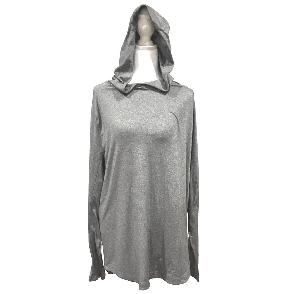Lululemon Mens Long Sleeve Hoodie Shirt Heathered Grey Activewear Top